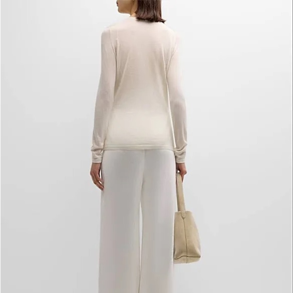 Neiman Marcus Ivory 100% Cashmere Sweater - Picture 2 of 5